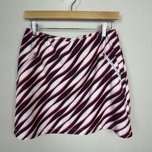 Tail Women's Skort‎ Size M Pink White Black Print Zip Slant Pockets Golf Tennis